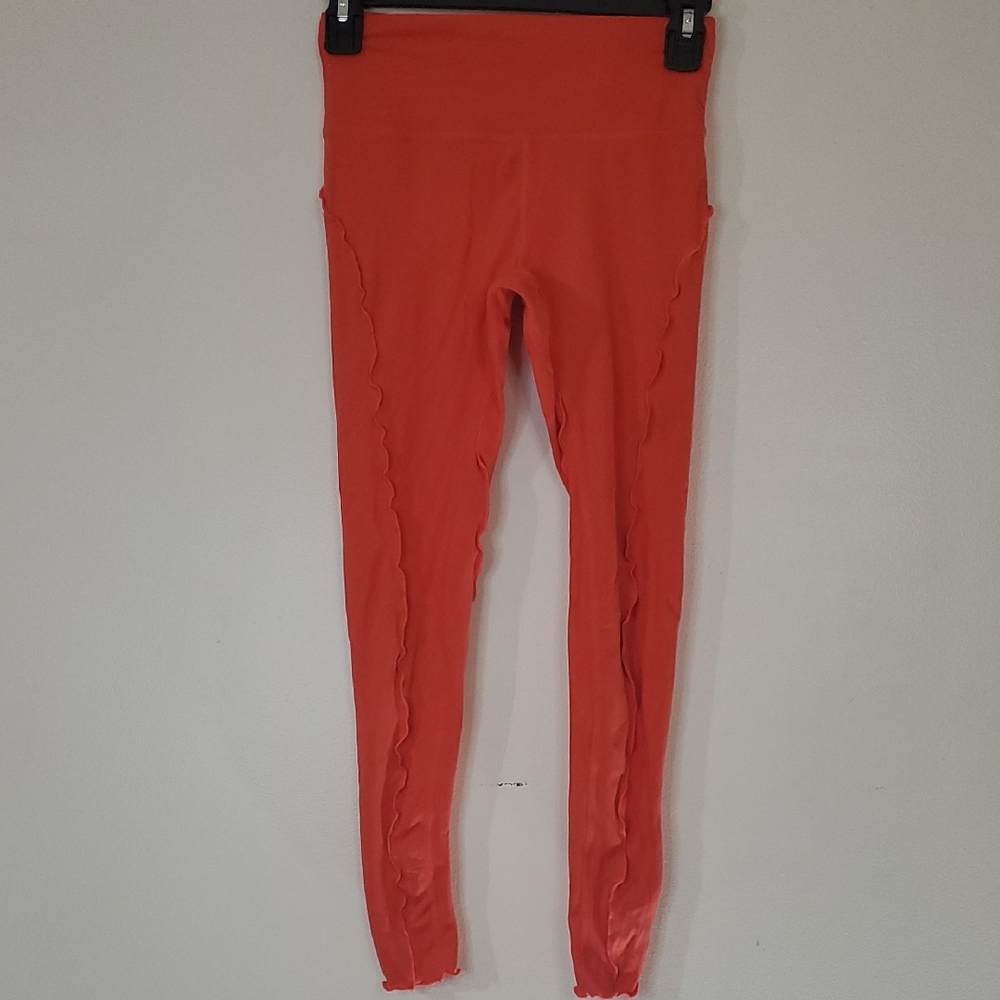 Free People Movement Hearts Aflutter Leggings Size XS Orange Red